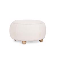 IRISHA fehér szövet puff