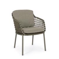 IVISSA taupe acél kerti szék