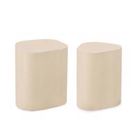 JASLEEN bézs acél dohányzóasztal