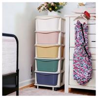 Játékpolc 5 színes fiókkal