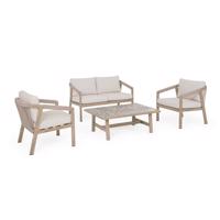 KALIMERA bézs kerámia kerti garnitúra