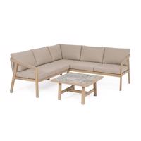 KALIMERA bézs kerámia kerti garnitúra