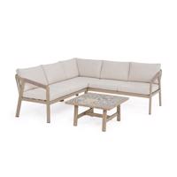 KALIMERA bézs kerámia kerti garnitúra