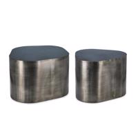 KALINDA szürke acél dohányzóasztal