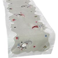 Karácsonyi asztal stóla manóhímzéssel Szélessé 55 cm | Hosszúsá 120 cm