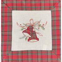 Karácsonyi asztali futó csengő hímzéssel Szélessé 40 cm | Hossza: 40 cm