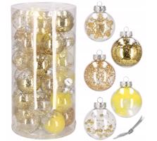 Karácsonyi díszek készlet 30 db arany