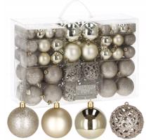 Karácsonyi gömbök készlet 100 db arany