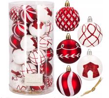 Karácsonyi gömbök készlet 30 db piros