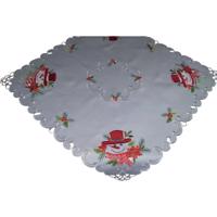 Karácsonyi szürke terítő hóember hímzéssel Szélessé 85 cm | Hosszúsá 85 cm