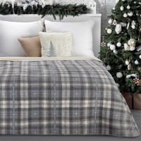 Karó szürke karácsonyi takaró Szélessé 200 cm | Hossz: 220 cm