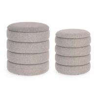 KATERINA szürke buklé puff