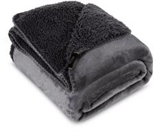 Kellemes meleg takaró sötétszürke színben Szélessé 200 cm | Hosszúsá 220 cm