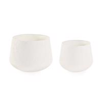 KENAR fehér fém kerti kaspó