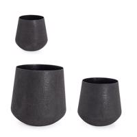 KENAR szürke fém kerti kaspó