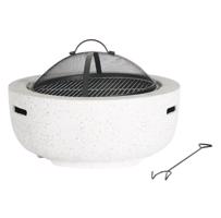 Kerek tűzrakóhely, faszenes grill fedővel 60 x 60 x 42 cm