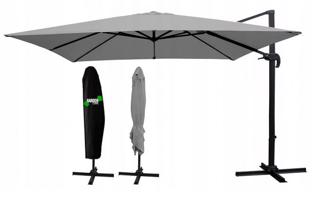 Kerti napernyő állvánnyal 3 x 4 m - szürke