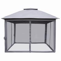 Kerti pavilon 3 x 4 m szúnyoghálóval - antracit színű