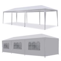 Kerti sátor / Pavilon 3 x 9 m – Ideális partikhoz és kerti rendezvényekhez fehér