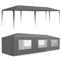 Kerti sátor / Pavilon 3 x 9 m – Ideális partikhoz és kerti rendezvényekhez szürke