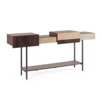 KIBIK bézs fa konzolasztal