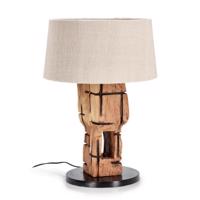 KLETA bézs tikfa asztali lámpa