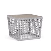 KOLLAR szürke alumínium dohányzóasztal