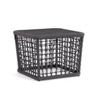 KOLLAR szürke alumínium dohányzóasztal