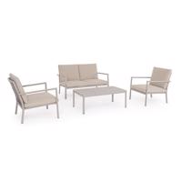 KONNOR ezüst alumínium kerti garnitúra