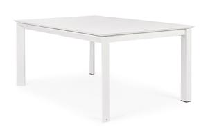 KONNOR fehér 8 személyes kerti étkezőasztal 110-160cm