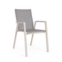 KRION szürke alumínium szék