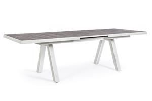 KRION szürke kerti bővíthető étkezőasztal 205-265cm