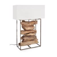 KUBI barna fa asztali lámpa