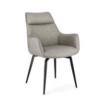 LAWRENCE szürke ökobőr szék