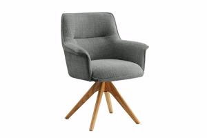 LE GRAND szürke polyester zsenília forgószék