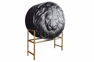 LION fekete mangófa tálalószekrény