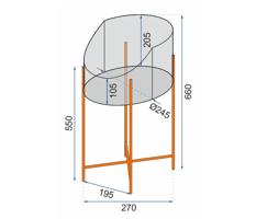 Loft virágállvány 66 cm