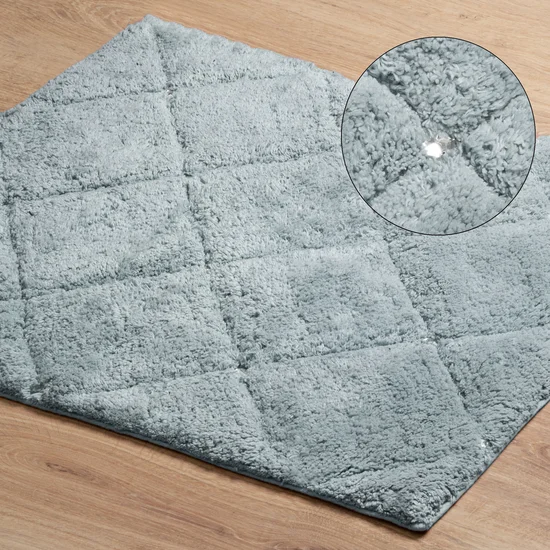 Luxus szőnyeg CHIC kristályokkal - világosszürke Szélessé 50 cm | Hossza: 70 cm