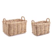 MALANG bézs rattan kosár