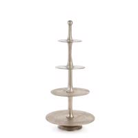 MALLET ezüst fém kínálótál