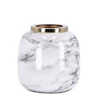 MARSHA fehér fém váza