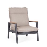 MIGUEL ezüst tikfa fotel