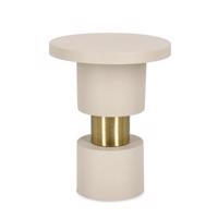 MITUL bézs fém dohányzóasztal