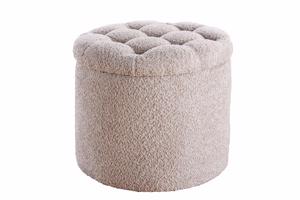 MODERN BAROCK pezsgő bouclé tároló zsámoly 50cm