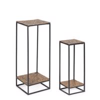 MYSORE ezüst alumínium dohányzóasztal