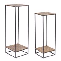 MYSORE szürke alumínium dohányzóasztal