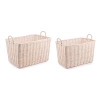 NARRA bézs rattan kosár