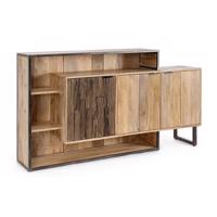 NASHIK taupe fa tálalószekrény