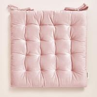 Nova Világos rózsaszín bársonyos székpárna 40 x 40 cm