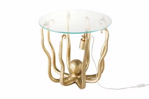 OCTOPUS arany lerakóasztal lámpával